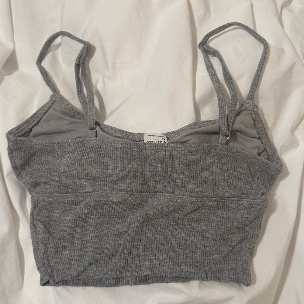 Gray Ribbed Crop tank - Picture 2 of 3